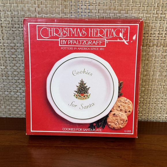 🎄🌟HP🌟VTG 1981-2006 Cookies For Santa Plate Christmas Heritage by Pfaltzgraff - Picture 4 of 9